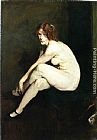 Nude Canvas Paintings - Nude Girl, Miss Leslie Hall